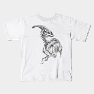 parasaurolophus skeleton Kids T-Shirt